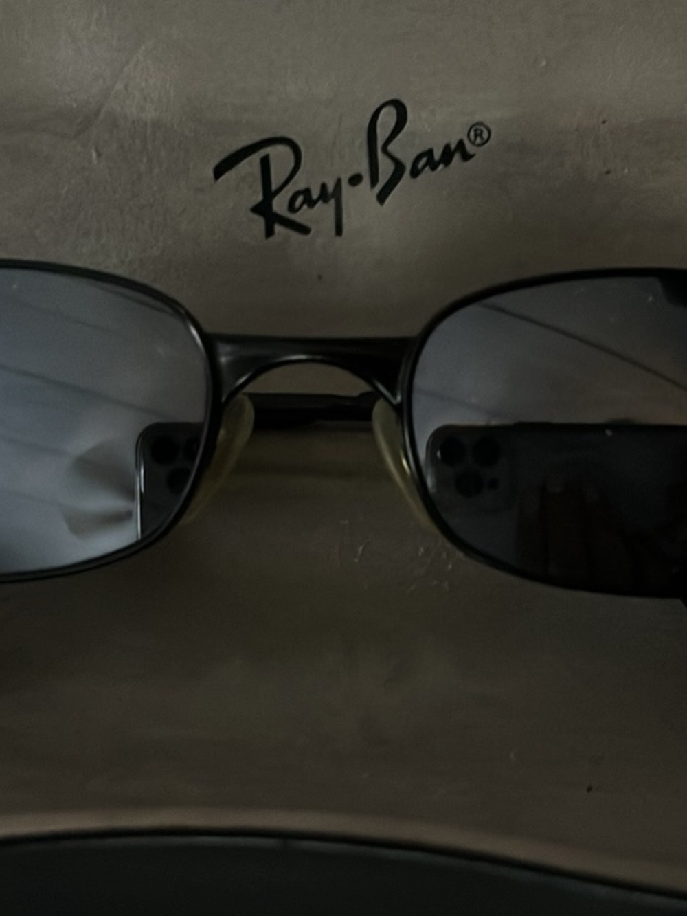 Ray-Ban Men's Black Frame Sunglasses with Gray Lenses